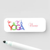 Yoga Posen Silhouetten Thunder_Cove Namensschild (Beispiel)