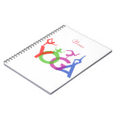 Yoga Posen Silhouetten Thunder_Cove Notizblock (Linke Seite)