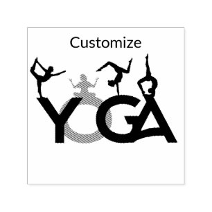 Yoga Posen Silhouetten Thunder_Cove Permastempel