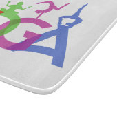 Yoga Posen Silhouetten Thunder_Cove Schneidebrett (Ecke)