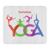 Yoga Posen Silhouetten Thunder_Cove Schneidebrett (Vorderseite)