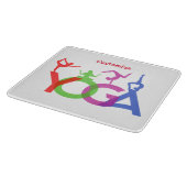 Yoga Posen Silhouetten Thunder_Cove Schneidebrett (Ecke)