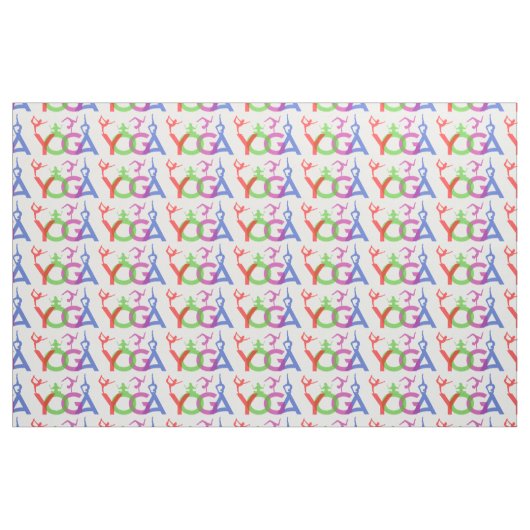 Yoga Posen Silhouetten Thunder_Cove Stoff (Fat Quarter (45,7 x 55,9 cm))