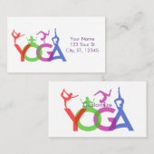 Yoga Posen Silhouetten Thunder_Cove Visitenkarte (Vorne/Hinten)