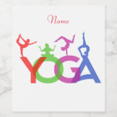 Yoga Posen Silhouetten Thunder_Cove Weinetikett (Einzelnes Label)