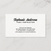 Yoga-Posen | Steigende Flexibilität Visitenkarte (Rückseite)