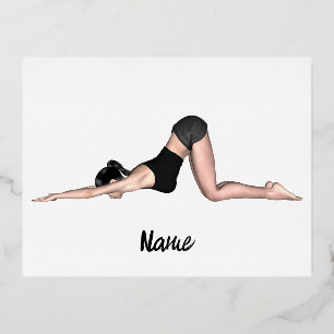 Yoga-Posen Thunder_Cove Folien Feiertagspostkarte