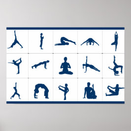 Yoga-Posen-Tree des Lebens, Lotus & More Chart Poster