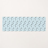 Yoga-Posen und Textmuster auf blau Yogamatte (Vorderseite (Horizontal))