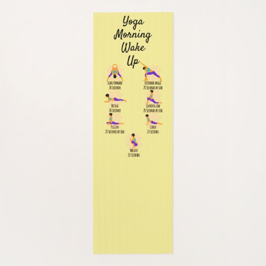 Yoga-Posen vor dem Weck Yogamatte (Rückseite)