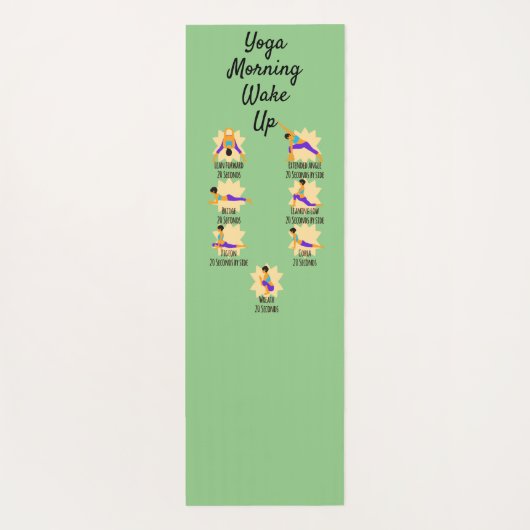 Yoga-Posen vor dem Weck Yogamatte (Rückseite)