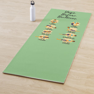 Yoga-Posen vor dem Weck Yogamatte