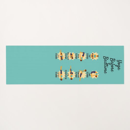 Yoga-Posen vor routinemäßigen Posen mit Zeiten Yogamatte (Rückseite (Horizontal))