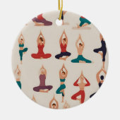 Yoga Posen Weihnachtsfeier Keramik Ornament (Vorne)