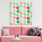 Yoga-Posen | Yoga-nahtloses Muster 18 Leinwanddruck (Insitu (Wohnzimmer))