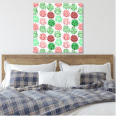 Yoga-Posen | Yoga-nahtloses Muster 18 Leinwanddruck (Insitu (Schlafzimmer))