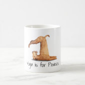 Yoga Poser Funny Dog Kaffeetasse (Mittel)