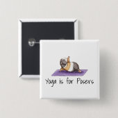 Yoga Posers Funny Guinea Pig Button (Vorne & Hinten)