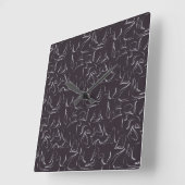 Yoga poses pattern | Yoga seamless pattern 15 Quadratische Wanduhr (Winkel)
