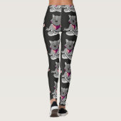 Yoga poses pattern | Yoga seamless pattern 19 Leggings (Rückseite)