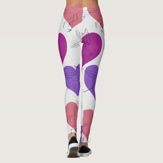 Yoga poses pattern | Yoga seamless pattern 2 Leggings (Rückseite)
