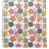 Yoga poses pattern | Yoga seamless pattern 37 Duschvorhang (Vorderseite)