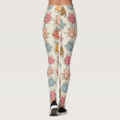 Yoga poses pattern | Yoga seamless pattern 42 Leggings (Rückseite)