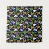 Yoga poses pattern | Yoga seamless pattern 45 Wandteppich (Vorderseite (Horizontal))