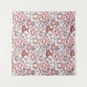 Yoga poses pattern | Yoga seamless pattern 48 Wandteppich (Vorderseite (Horizontal))