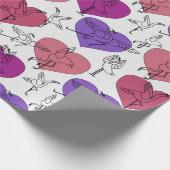Yoga poses pattern | Yoga seamless pattern 4 Geschenkpapier (Ecke)