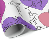 Yoga poses pattern | Yoga seamless pattern 4 Geschenkpapier (Rolleneckpunkt)