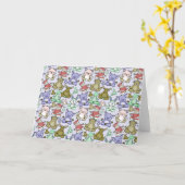 Yoga poses pattern | Yoga seamless pattern 60 Karte (Gelbe Blume)