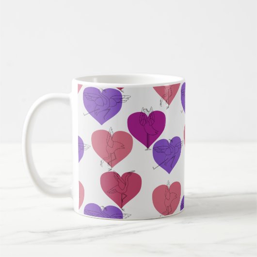Yoga-Poses Yoga seamless pattern 1 Kaffeetasse (Links)