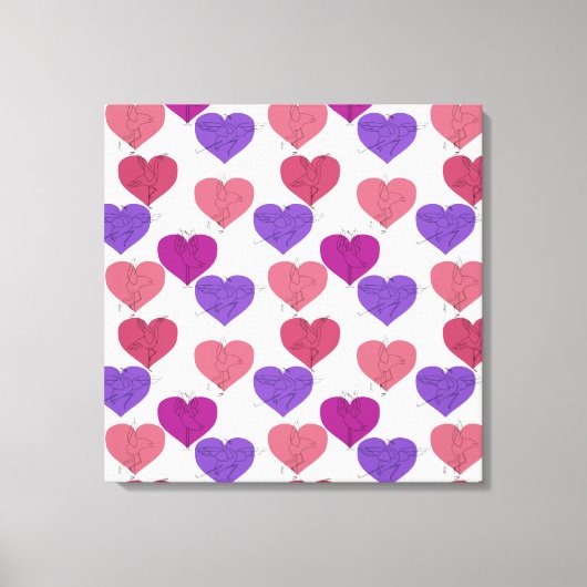 Yoga-Poses Yoga seamless pattern 1 Leinwanddruck (Vorderseite)