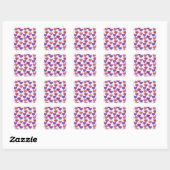 Yoga-Poses Yoga seamless pattern 1 Quadratischer Aufkleber (Blatt)