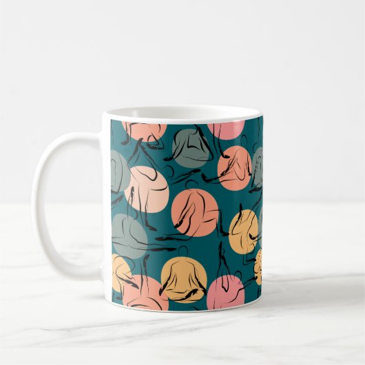 Yoga-Poses Yoga seamless pattern 23 Kaffeetasse (Links)