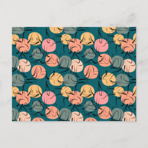 Yoga-Poses Yoga seamless pattern 23 Postkarte