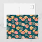 Yoga-Poses Yoga seamless pattern 23 Postkarte (Vorne/Hinten)