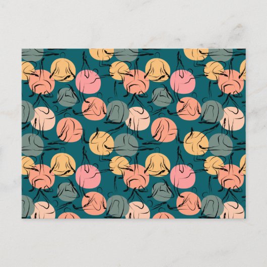 Yoga-Poses Yoga seamless pattern 23 Postkarte (Vorderseite)