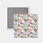 Yoga-Poses Yoga seamless pattern 25 Magnet (Vorderseite/Rückseite)