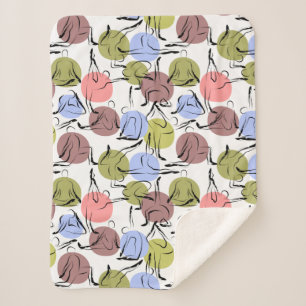 Yoga-Poses Yoga seamless pattern 25 Sherpadecke