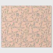 Yoga-Poses Yoga seamless pattern 29 Geschenkpapier (Flach)