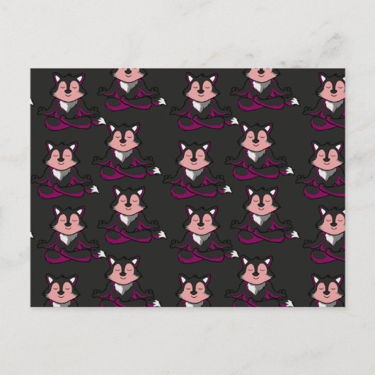Yoga-Poses Yoga seamless pattern 32 Postkarte (Vorderseite)