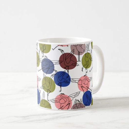 Yoga-Poses Yoga seamless pattern 34 Kaffeetasse (VorderseiteRechts)