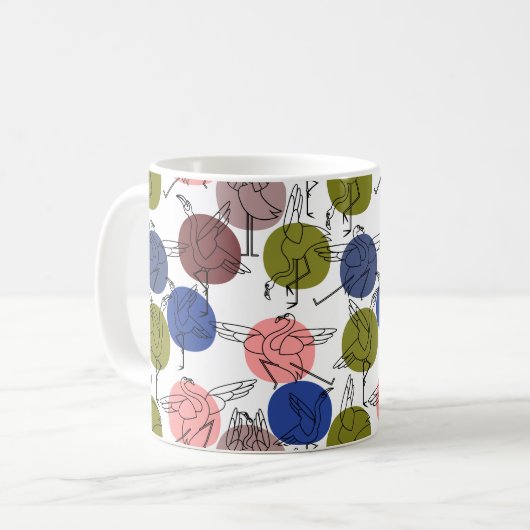 Yoga-Poses Yoga seamless pattern 34 Kaffeetasse (Vorderseite Links)