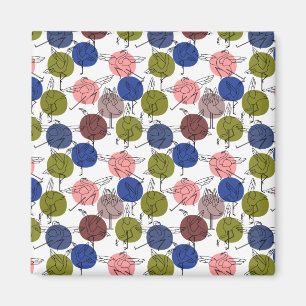 Yoga-Poses Yoga seamless pattern 34 Magnet