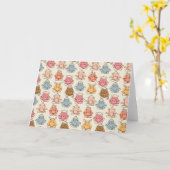 Yoga-Poses Yoga seamless pattern 42 Karte (Gelbe Blume)