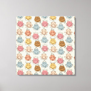 Yoga-Poses Yoga seamless pattern 42 Leinwanddruck