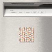 Yoga-Poses Yoga seamless pattern 42 Magnet (In Situ (Geschirrspüler))