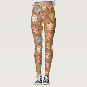 Yoga-Poses Yoga seamless pattern 43 Leggings